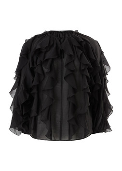 Matalan Black Ruffle Blouse £22