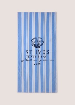 ST IVES STRIPE BEACH TOWEL £6.50
