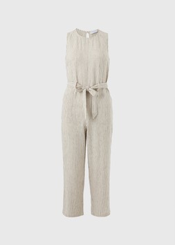 STRIPE LINEN RICH JUMPSU STONE £28