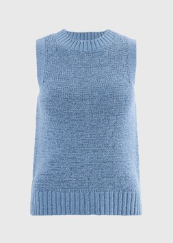 TAPE YARN VEST LT BLU £14