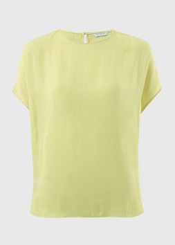 WASHED SATIN TOP COORD LEMON £14
