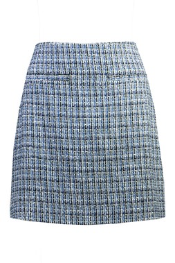 Formal Boucle Check Mini Skirt