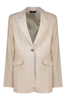 Neutral Linen Flex Blazer