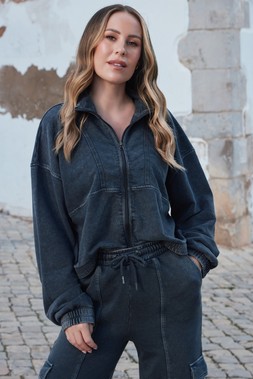 F&F Active x Kate Ferdinand January 2025 - Grey Zip Sweater £22.50 & Grey Cargo Jogger £22.50