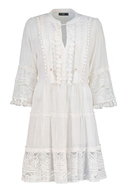 White Pom Beach Dress