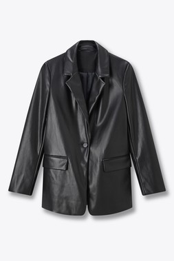 Black PU Blazer