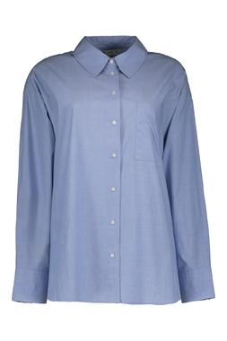 Blue Poplin Oversized Shirt
