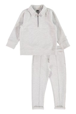 Kids Grey Marl Textured Set