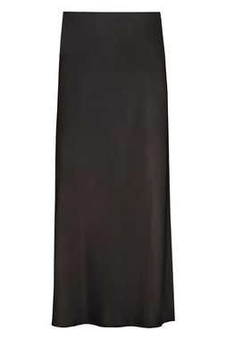 Charcoal Satin Slip Skirt