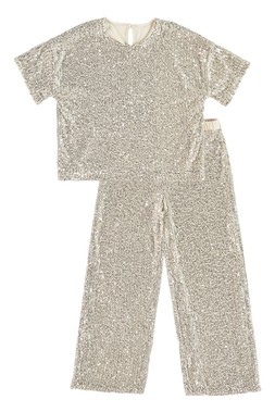 Kids Gold Sequin Set