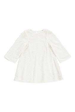 Kids White Sequin Dress