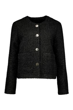 Black Sparkle Boucle Blazer