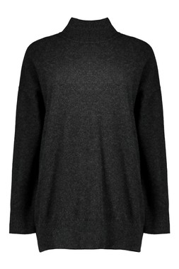 Grey Premium Cashmere Turtle Neck Jumper