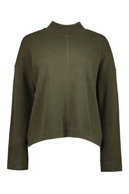 Ontario Olive Bubble Sleeve Jumper
