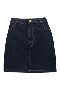 Navy Denim Mini Skirt