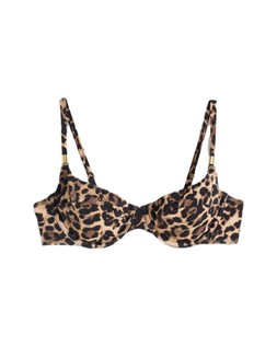 Brown Leopard Bikini Top