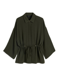 Khaki Drawstring Waisted Shirt