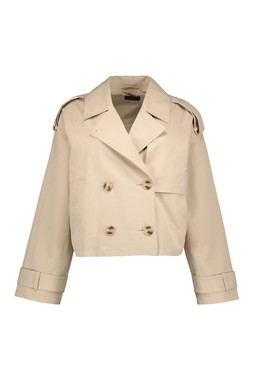 Neutral Short Trench Jacket