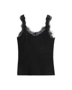 Black Lace Trim Cami