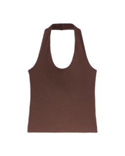 Brown Halter Neck Top