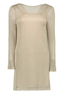 Gold Chain Slash Mini Dress