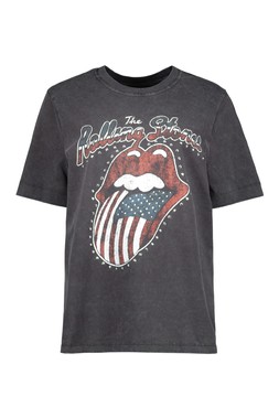 Grey Rolling Stones Tee