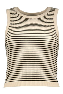 Seam Free Crop Stripe Racer Vest