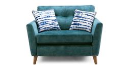 DFS French Connection Studio exclusively at DFS Cuddler in Ocean Blue Velvet