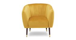 DFS Cocktail chair in mustard velvet