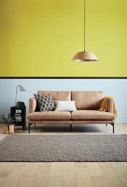 DFS So Simple Tom three-seater sofa in Simply Leather Look in Natural