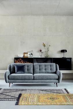 DFS French Connection Camden Four-Seater Sofa in steel, available exclusively at DFS