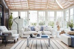 DFS Hugh Four-Seater Sofa in Ivory bouclé