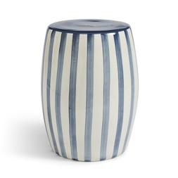 Beatrice Stripe Ceramic Table Folkstone Blue £129
