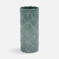 Blue bow vase £16