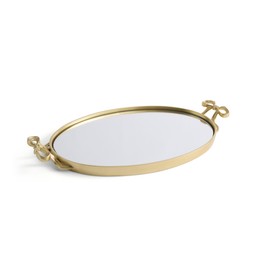 Gold bow mirrored tray £32