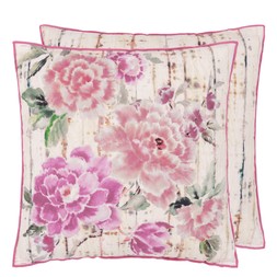 KYOTO FLOWER CORAL COTTON CUSHION CCDG1394