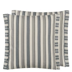 Burlington Stripe Charcoal Cotton Cushion