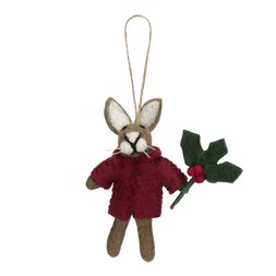 50082516 £9.50 Felt Holly Hare Tree Dec