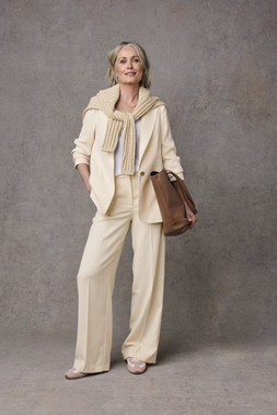 Single Breasted Blazer £59 & Wide Leg Trousers £40.