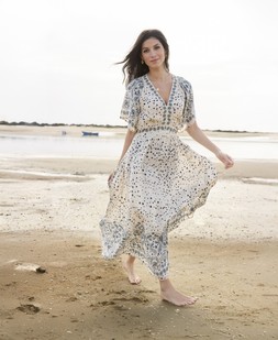 V Neck Printed Maxi Dress £78 (AG11021)