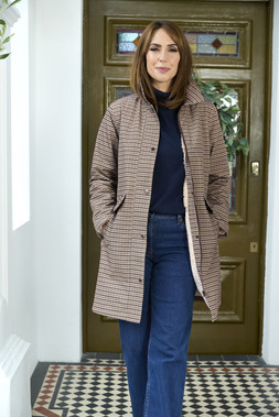 Alex Jones X Cotton Traders All Weather Print Coat Pecan £76