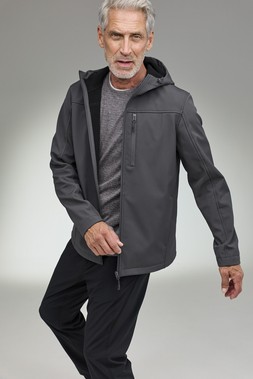 Men's Soft Shell Windproof Jacket, Washed Charcoal, £60- Available from 28th December