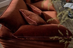 Georgio 3 Seater with Extra Flex Interior in Luxe Chenille Burgundy All Over, £1499