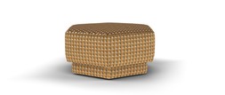 Regency Designer Footstool in Regency Geometric Designer Fabric Copper, £449.