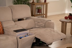 Savoy Cream Fabric 4D Cinema 2 Seater Electric Recliner Sofa with Bluetooth Speakers - €5299 NOW €2999