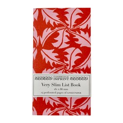 Very Slim List Book Dandelion Rust and Rose