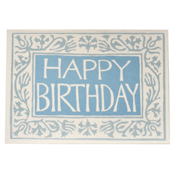 Card Happy Birthday Arabesque Blue