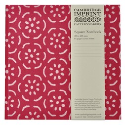Square Notebook with Lined Paper in Pear Halves Permanent Rose