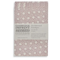 Packet of Ten Patterned Envelopes in Animalcules Cupboard Pink