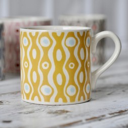 Mug Persephone Mustard and Pale Turquoise